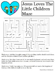 Jesus Loves the little children maze